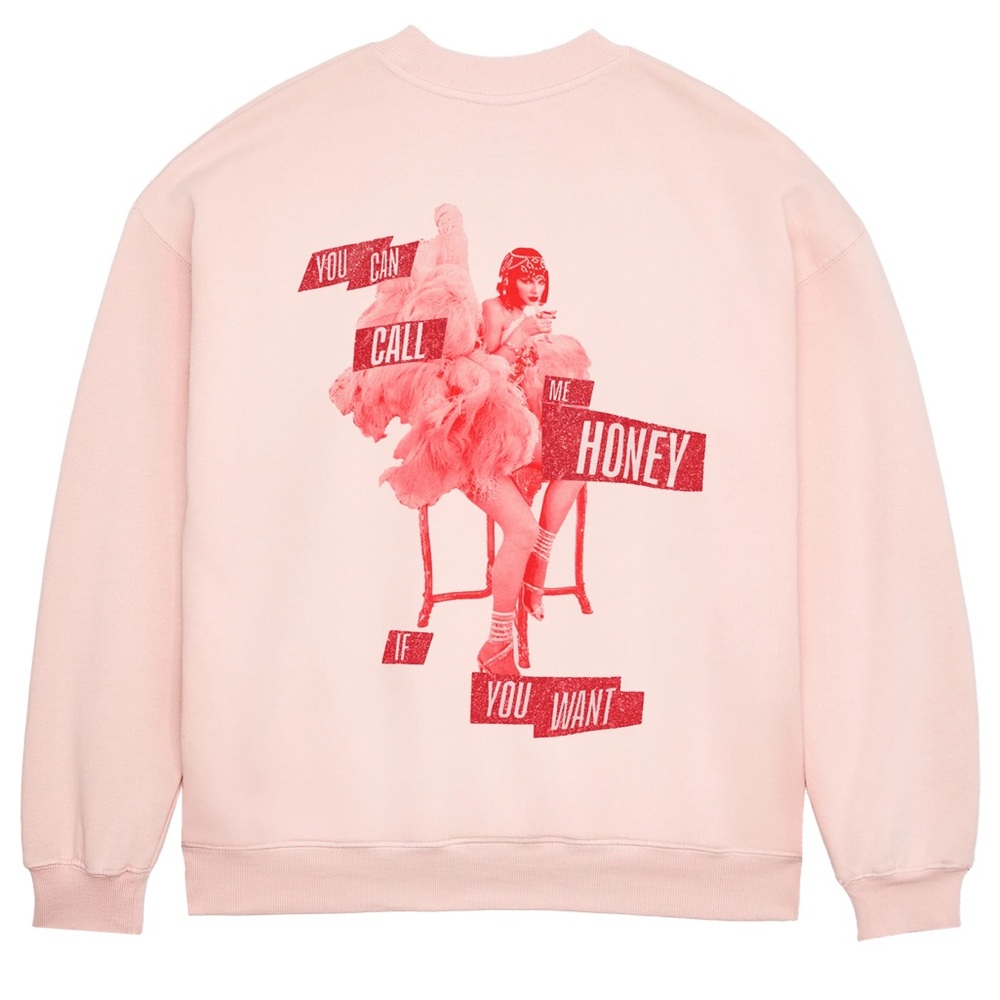 Taylor Swift YOU CAN CALL ME HONEY IF YOU WANT PINK CREWNECK SWEATSHIRT